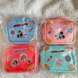 ★Disney ポーチ★4点おまとめセット ミッキー ミニー チップ&デール ドナルド