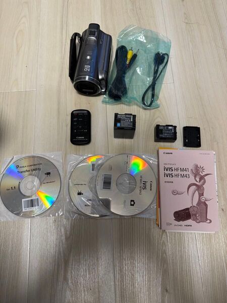 Canon ビデオカメラ iVIS HF M41 大容量バッテリー付