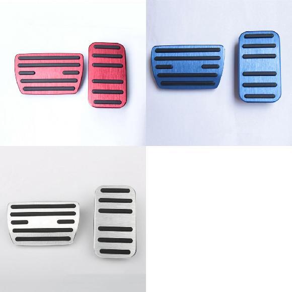 アルミニウム 合金 フット ペダル カバー 適用: ホンダ シビック 10 2016 2017 2018 2019 2020 フューエル アクセル ガス レッド~シルバ…