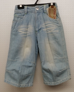 [ new goods unused tag attaching ] HOBIE CAT* man . Denim shorts * waist adjuster adjustment * size 130*QUAL: cotton 100%