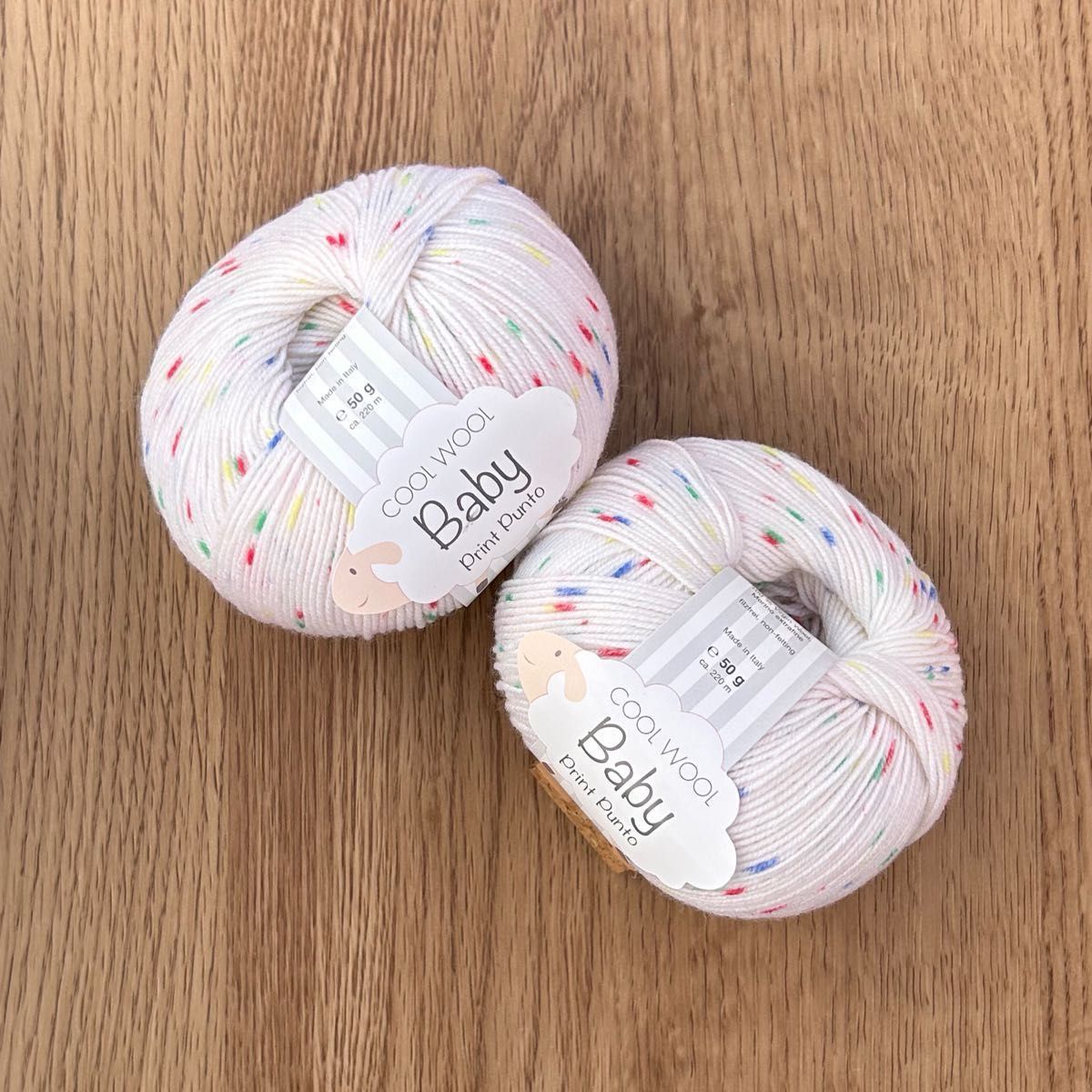 Lana Grossa COOL WOOL BABY ｴｸｽﾄﾗﾌｧｲﾝﾒﾘﾉ ［351］50g×2玉