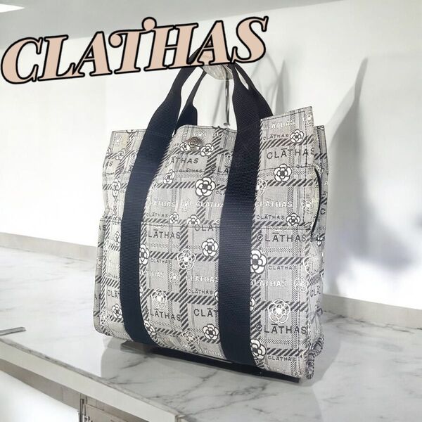 人気 クレイサス トートバッグ リュック 2way キャンバス グレー ロゴ入り
