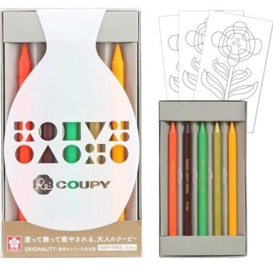 375 サクラクレパス リ・クーピー 大人のクーピー 色鉛筆 塗り絵カード付き ORIGINALITY