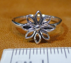 SR1718 ring silver 925. ring 11 number . flower flower free shipping 