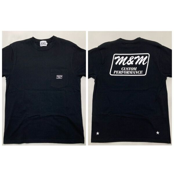 美品★ブラックフラッグ限定 m&m ポケットTシャツ ロゴ Black flag