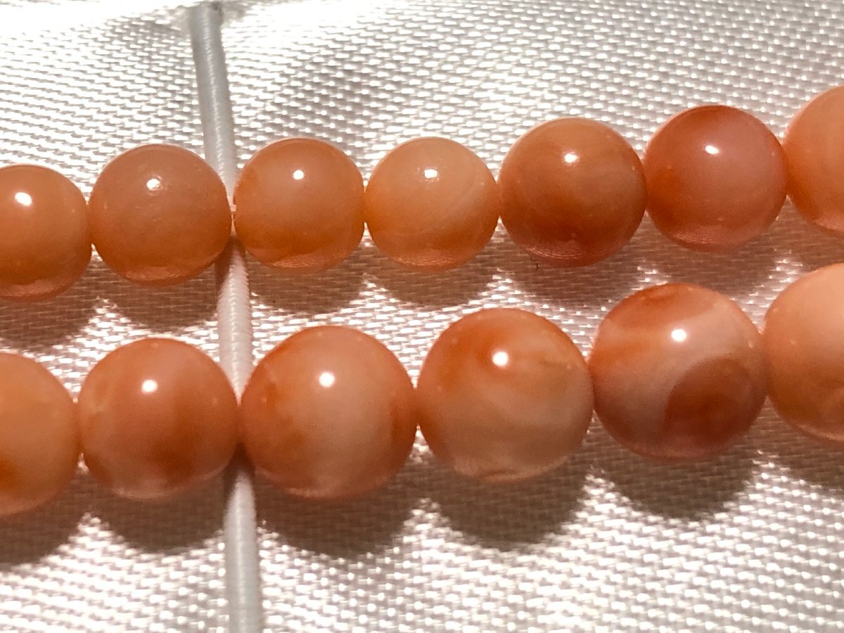 アンティーク 本珊瑚 GSILVER 19.5g 4.5mm~7.5mm玉 ネックレス ケース付属 アンティーク 本珊瑚 GSILVER 19.5g 4.5mm~7.5mm玉 ネックレス ケース付属