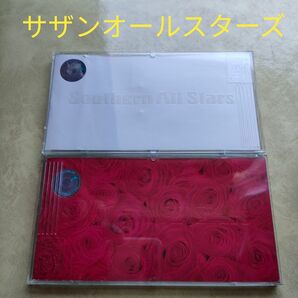 サザンオールスターズ シングルCD レッド&ホワイト 涙のキッス シュラバラバンバ 2枚セット ケースのみ レンタルCD