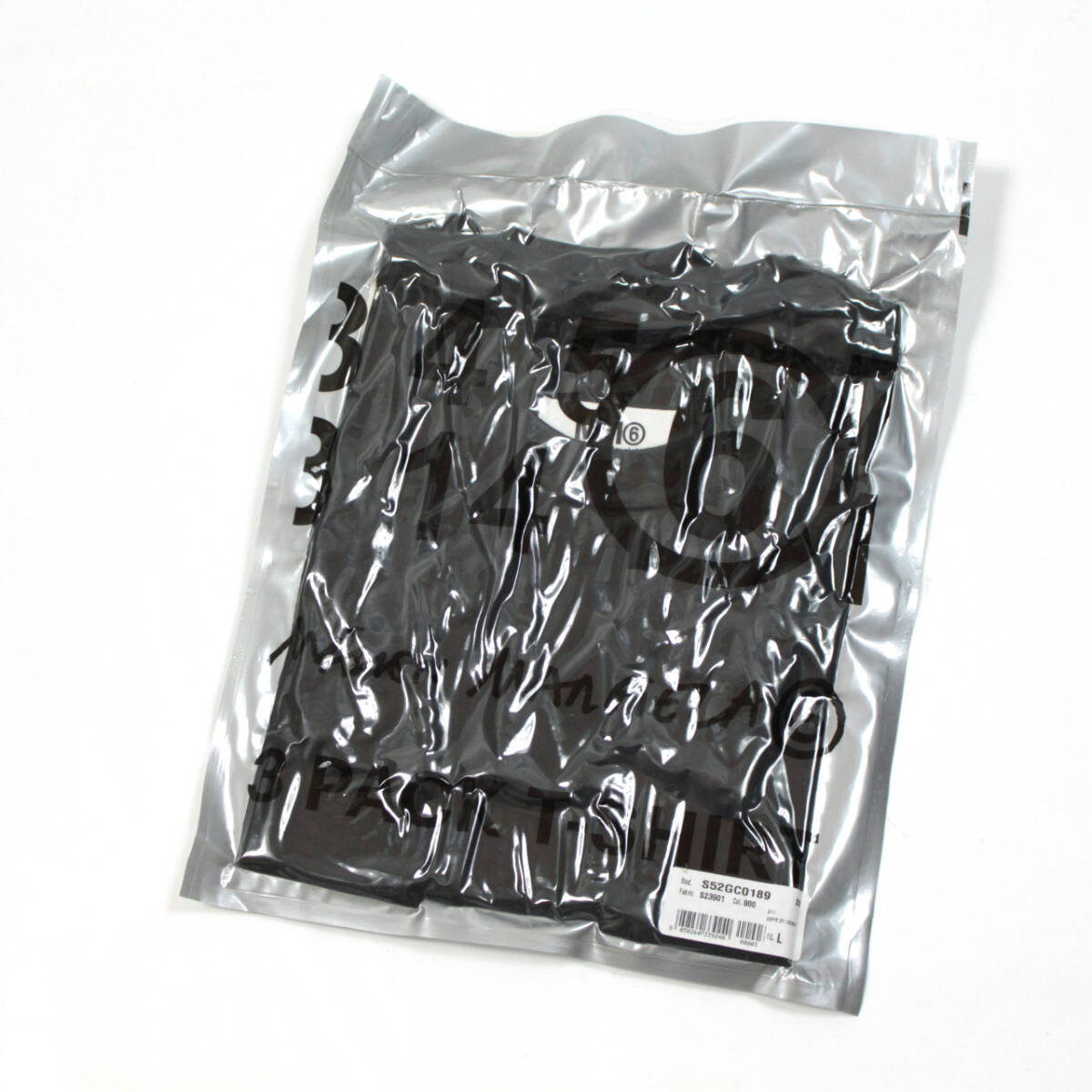 MM6 Maison Margiela 半袖 Tシャツ 3枚セット パックT 1枚でもインナーでも クルーネック / Vネック / Uネック ブラック サイズL MM6 Maison Margiela 半袖 Tシャツ 3枚セット パックT 1枚でもインナーでも クルーネック / Vネック / Uネック ブラック サイズL