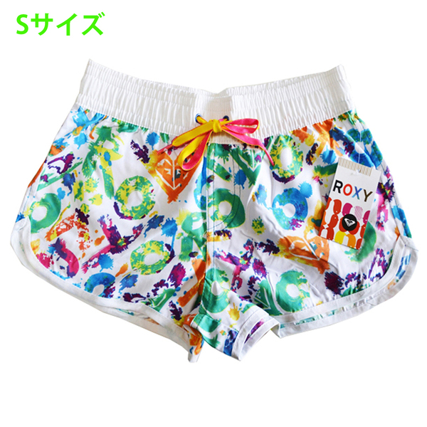 ROXYロキシー■サーフ水着ショート パンツ海パン■ボードショーツ■レディース■白ホワイト■Sサイズ