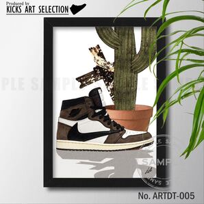ナイキ エアジョーダン1 ハイ トラヴィススコット/スニーカーオマージュアートインテリアポスター/サボテン/ハンドメイド/ファッション