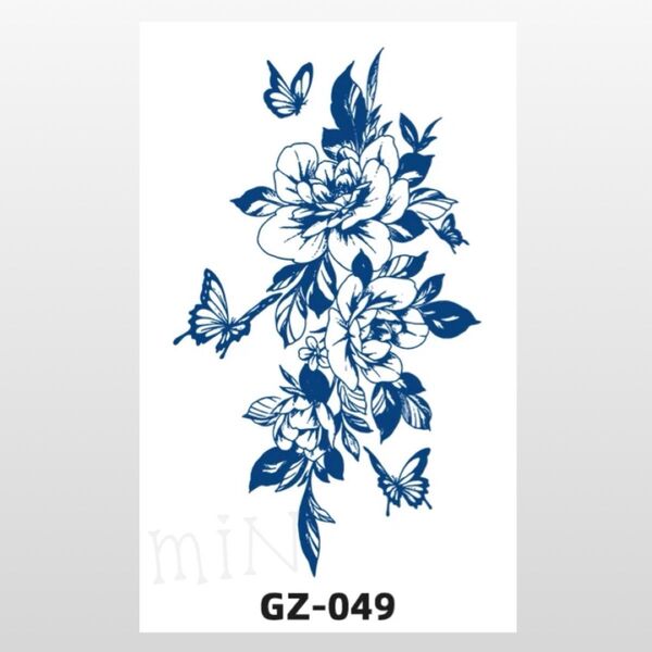 ジャグアタトゥーシール*GZ-049 蝶 花