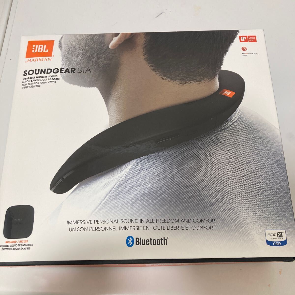 Amazon.co.jp: JBL SoundGear ウェアラブルネックスピーカー Bluetooth/apt-X対応/31mm径スピーカー4基搭載  ブラック JBLSOUNDGEARBLK【国内正規品/メーカー 付き】 : 家電＆カメラ