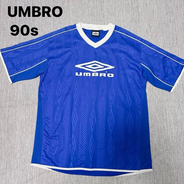 希少 00s 90s UMBRO リンガー Tシャツ ロゴライン サッカー