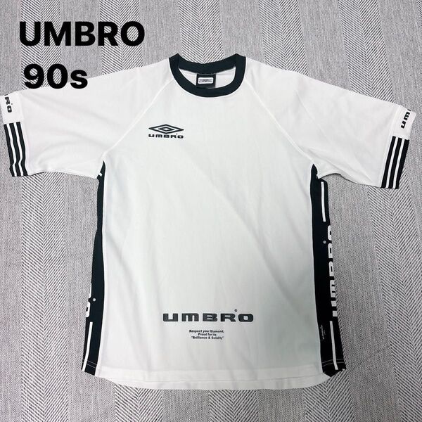 希少 00s90s UMBRO リンガー Tシャツ ロゴライン サッカー