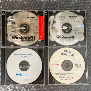 WindowsNT Version4.0 SP5が2枚、WindowsNT Workstation Version4.0が2枚、DELL CustomerCD、DELLドライバCDの6枚セット(DELL GX110-733MT)