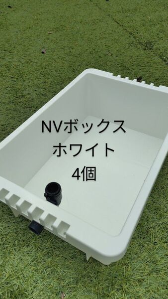 メダカ容器 13L 4個 白色 オーバーフロー機能