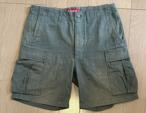 Supreme - Cargo Short オリーブW30 シュプリーム - カーゴ ショーツ 中古