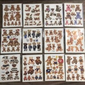 今月末削除!テディベア シールセット