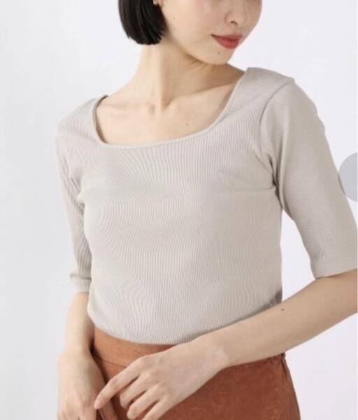 新品☆lowrys farm 2wayオーガニックコットン タイトカットソー