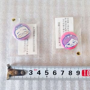 缶バッジ 2点セット 吉田茂 小野梓 ★ 政治家 偉人 歴史 日本史 昭和 高知県 宿毛 土産 早稲田大学 首相 バッチ