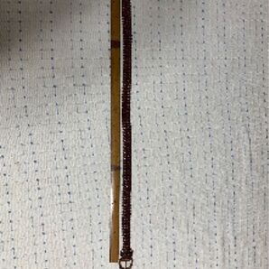 茶色革メッシュベルト