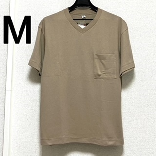 ★ 即決・送料無料 ★ 新品 UNIQLO ユニクロ ビッグシルエット ポケツキVネックT ブラウン M