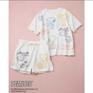 【PEANUTS】【ONLINE限定】総柄ジャガードプルオーバー&ショートパンツセット
