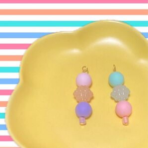 ラムネ 金平糖 お菓子 キャンディー ポップ ピアス イヤリング ハンドメイド