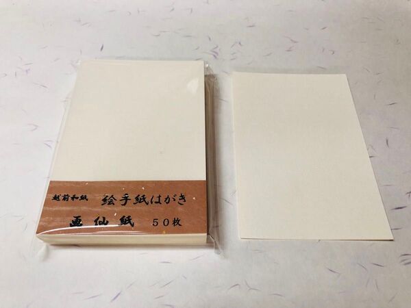 越前絵手紙用画仙葉書 50枚