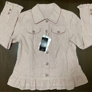 レディース Lサイズブラウス 羽織りもの ストライプ しましま【購入前にコメントをお願いします】