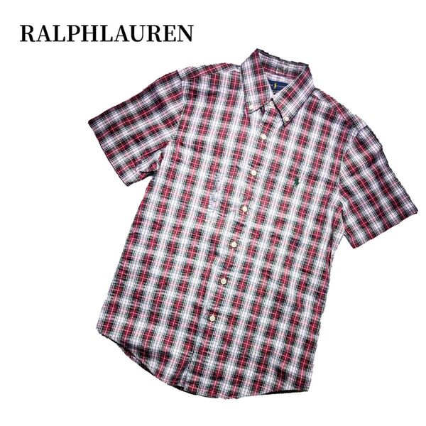 激安価格【 RALPH LAUREN 】新品 メンズ XS ラルフローレンメンズシャツ 半袖 シャツ チェック ラルフローレン