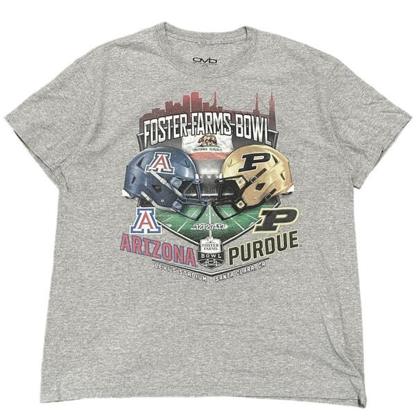 アリゾナ大学 パデュー大学 半袖Tシャツ カレッジ アメフト 夏物古着bo6 L相当