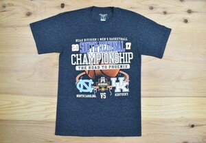 USA古着 Champion チャンピオン NCAA ノースカロライナ大学 VS ケンタッキー大学 Tシャツ sizeS 杢柄 カレッジロゴ バスケ 目付き アメリカ