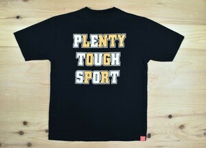 PLENTY TOUGH SPORT USA ロゴ Tシャツ sizeL 黒 プレンティータフスポーツ ワンポイント 未使用品？ 古着？