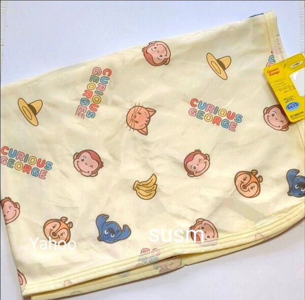 おさるのジョージ 冷感ケット ブランケット ひざ掛け 寝具 キッズ ベビー 絵本 お昼寝 冷感 タオルケット 毛布 バースデイ