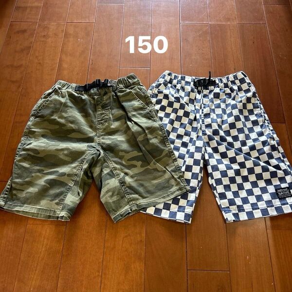 柄物 ハーフパンツ 150 キッズ 短パン