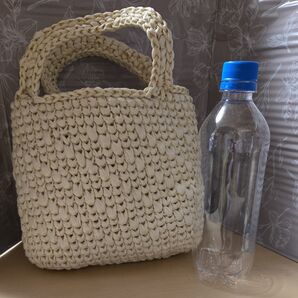 *まとめ買い割引*ビニールテープ・スズランテープ・手編みハンドメイドバック・小さめサイズ