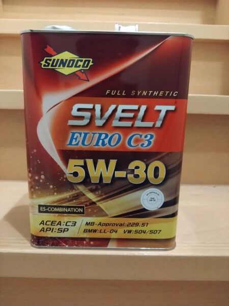 SUNOCO SVELT EURO スノコ スヴェルト スベルト ユーロ SP C3 5W-30 4L エステル配合 合成油 正規品