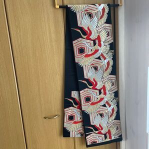 名古屋帯 正絹 鶴