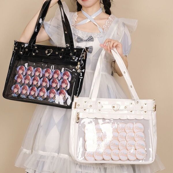lamitte deco トートバッグ 痛バック 痛バ A4 A3 ホワイト ザッカマート WEGO