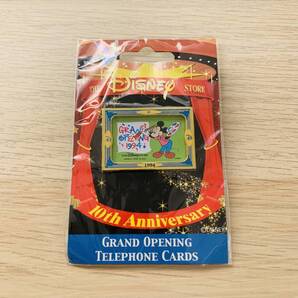 ディズニーストア仙台東映プラザ店 記念ピンバッジ テレカデザイン★未使用