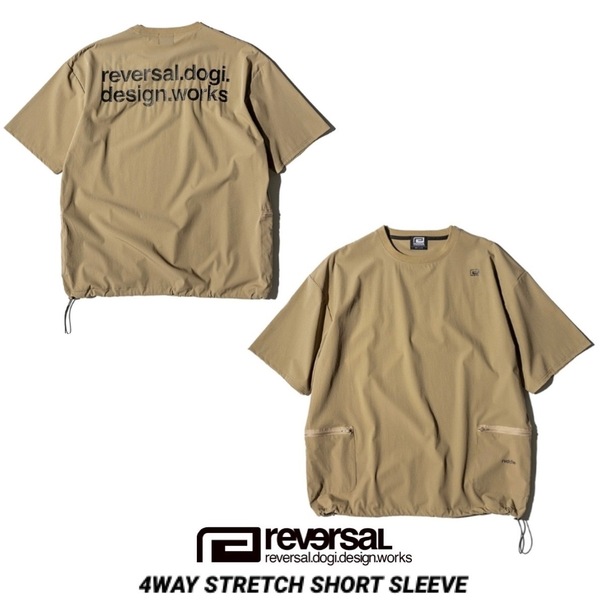 REVERSAL リバーサル■送料込■ラグジュアリー ストレッチドライ Tシャツ■ベージュ■格闘技 キックボクシング ラグビー アウトドア 所英男