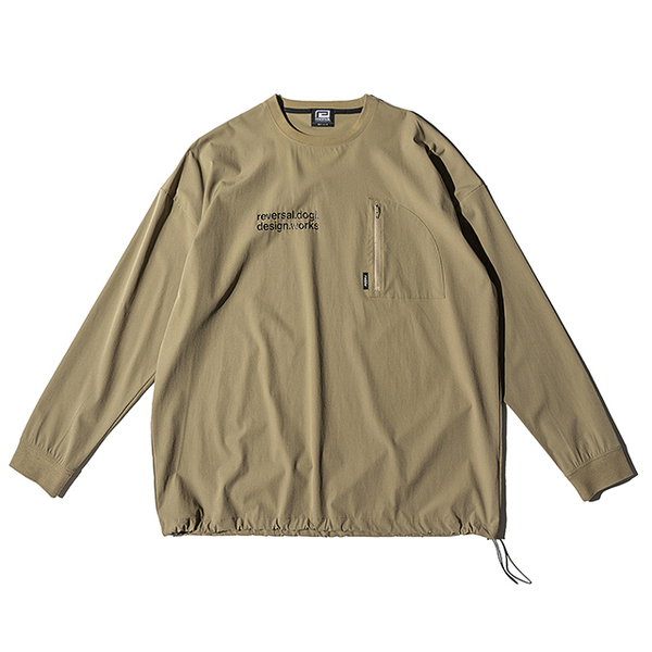 REVERSAL リバーサル■送料込■ラグジュアリー ストレッチドライ 長袖 Tシャツ■ベージュ L■柔術 格闘技 ラグビー アウトドア 所英男