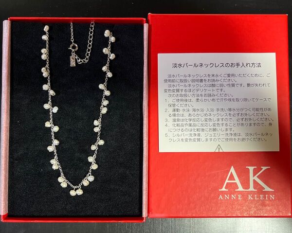AK ANNE KLEIN 淡水パールネックレス 新品 未使用 美品 箱も 美品 とてもオシャレで可愛い。プレゼントにも最適
