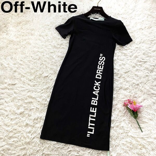【off-white】オフホワイト ヴァージル アブロー ショートスリーブ リトルブラックドレス