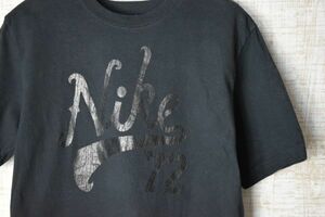 ☆US古着 NIKE ナイキ プリント Tシャツ ブラック黒【M】コットン　　　　　◆9496◆