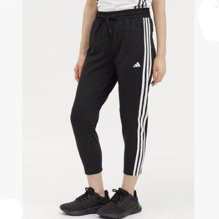 adidas スウェット パンツ エアロレディ Made4Training 7/8 ニット 3ストライプス テーパードパンツ