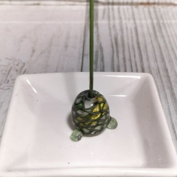 手作り とんぼ玉のお香立て