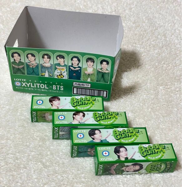 BTSガム箱付き!キシリトールフーセンガムTRY IT!ジン、ジミン、V、ジョングクボーカルライン