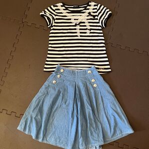 ポンポネット Tシャツ キュロット スカート セットアップ スカート 半袖